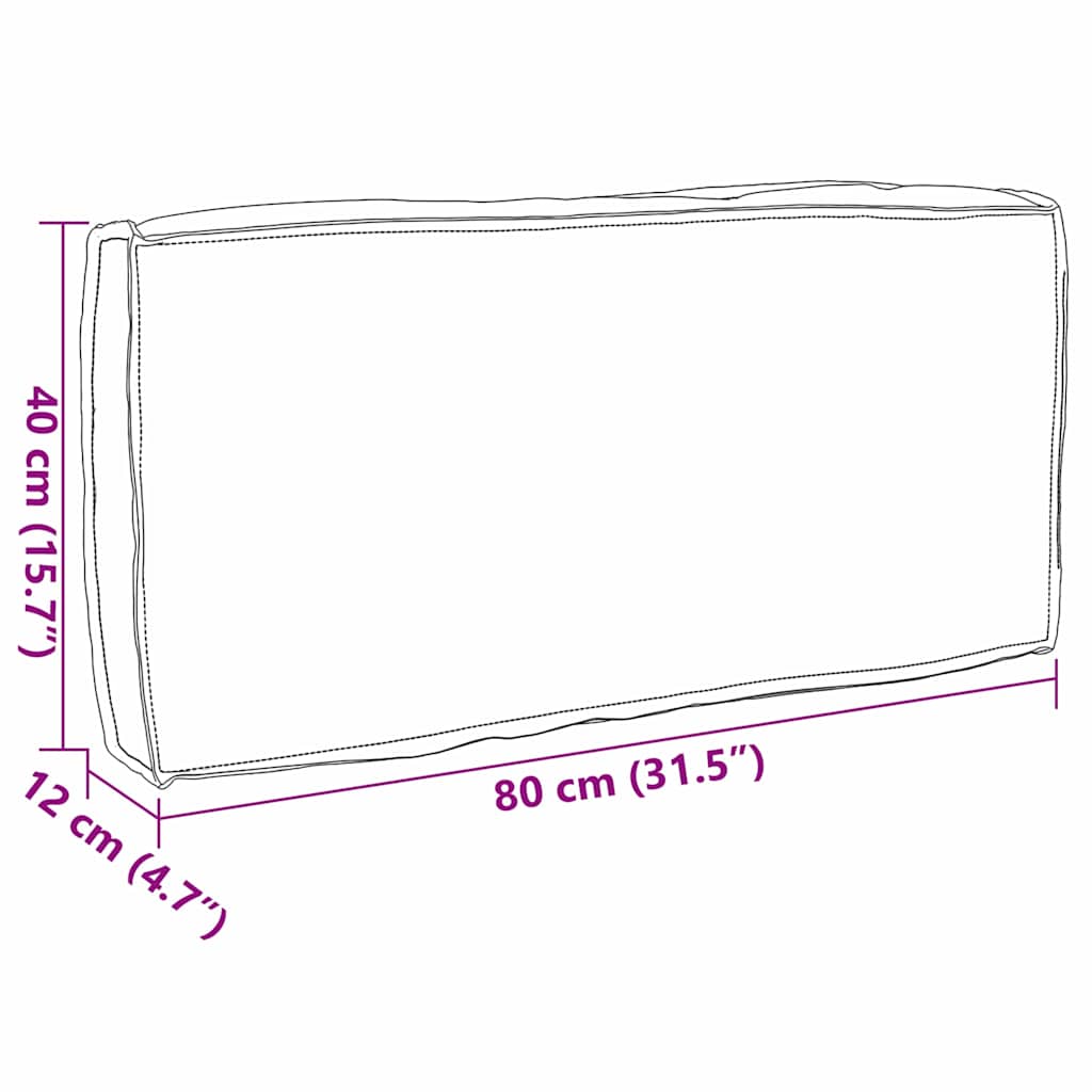 Cuscino Tessuto Oxford Multicolore 80 x 40 x 12 cm