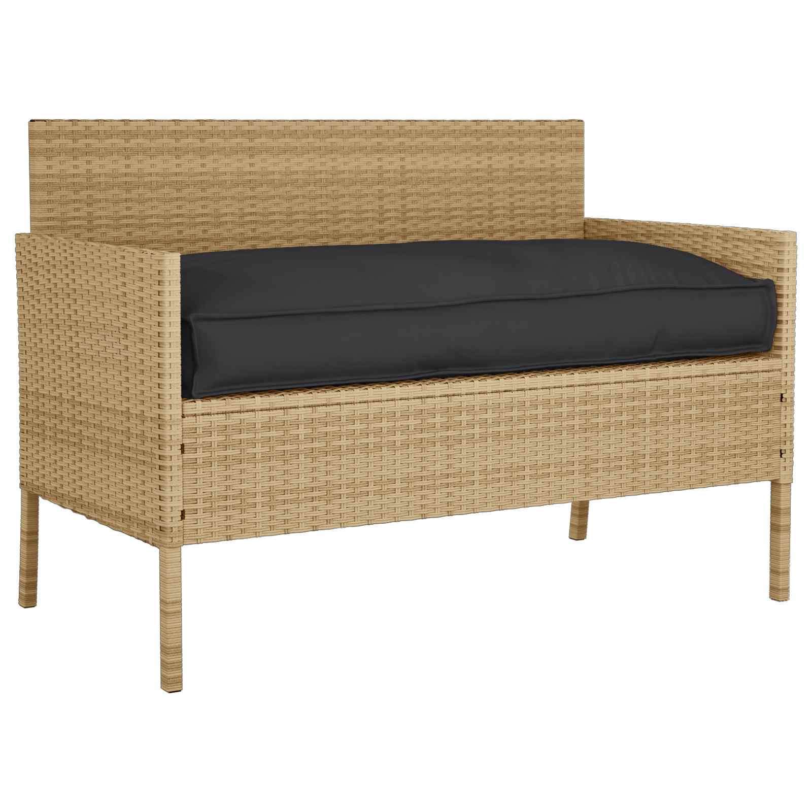 Cuscino Tessuto Oxford Nero 120 x 60 x 12 cm