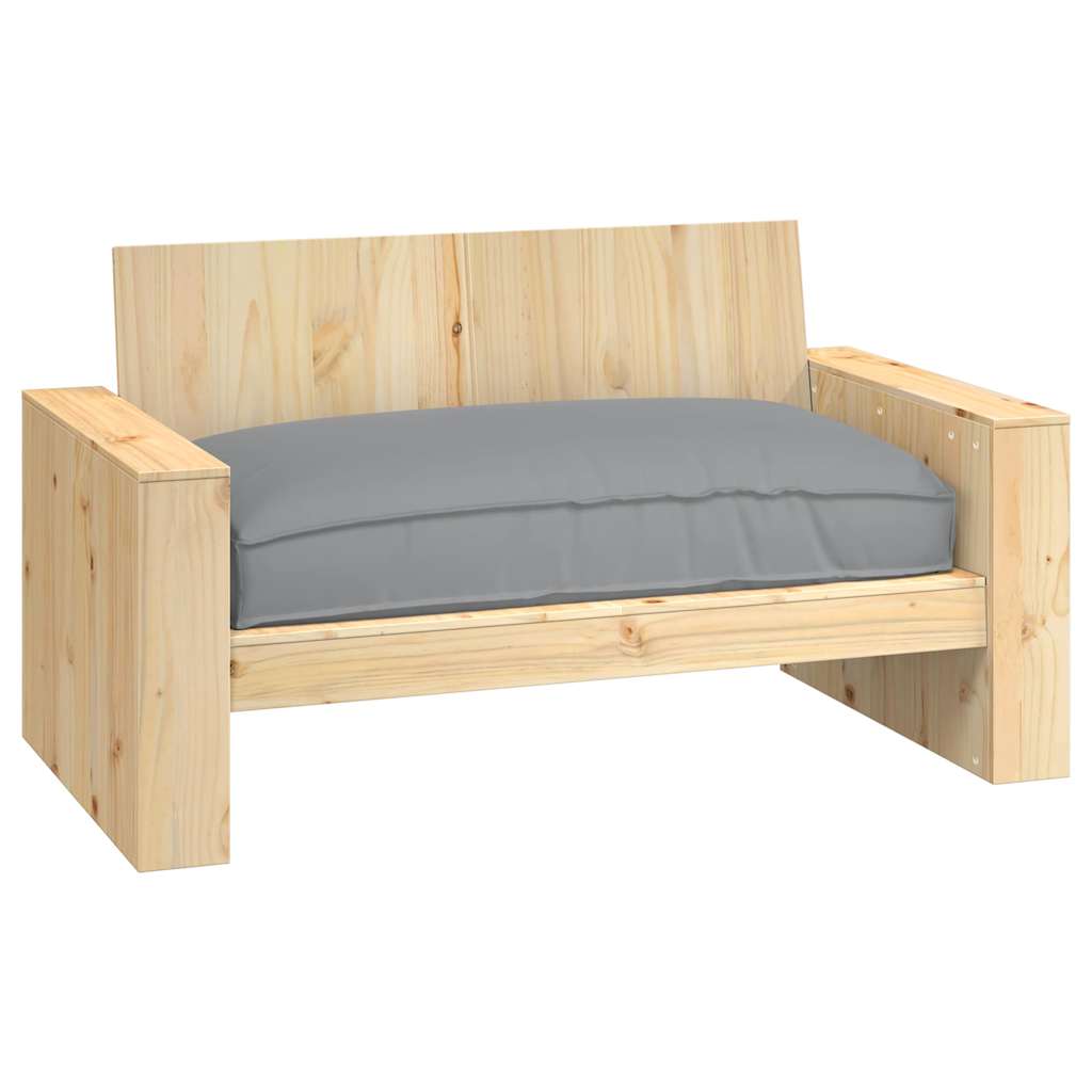 Cuscino Tessuto Oxford Grigio 120 x 80 x 12 cm