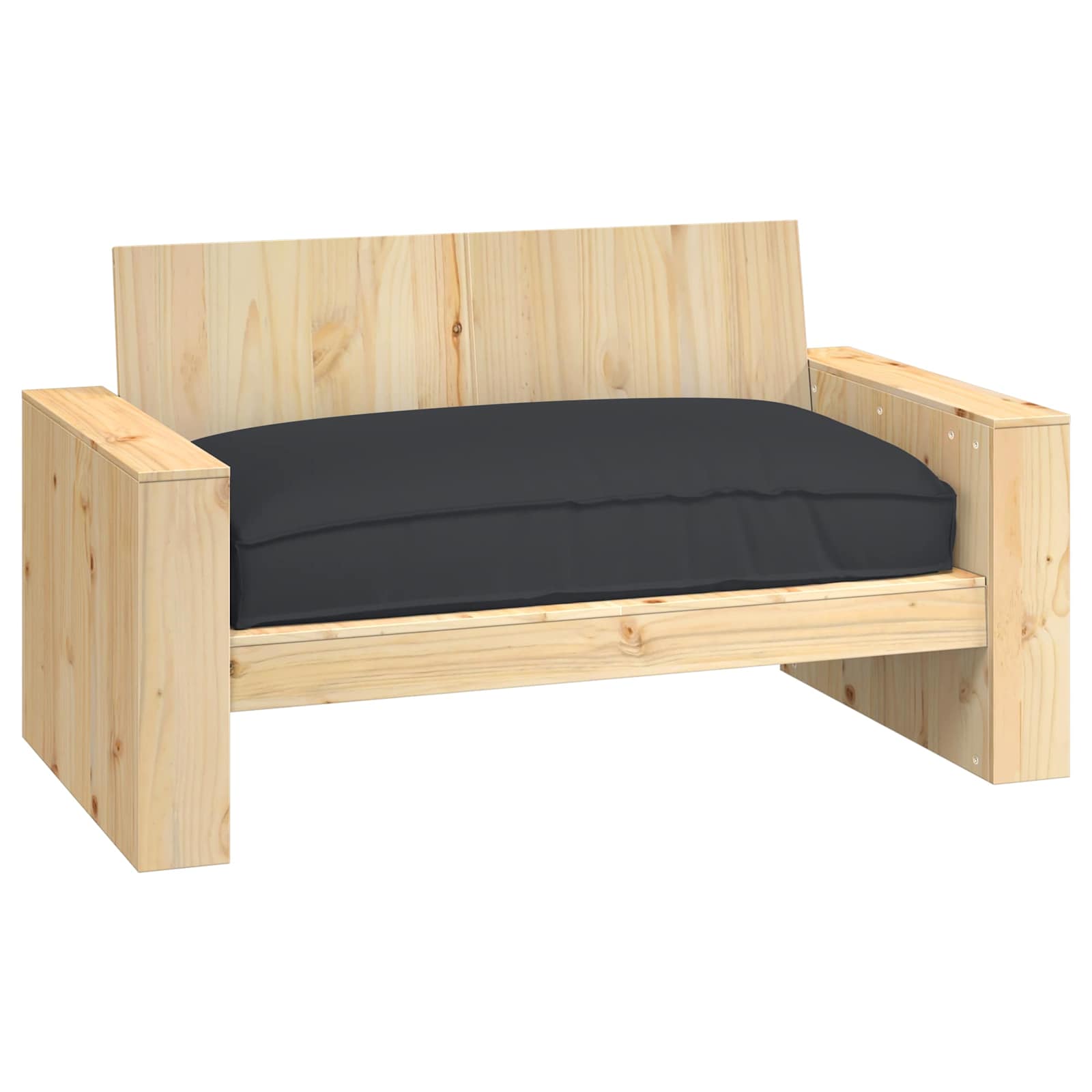 Cuscino Tessuto Oxford Nero 120 x 80 x 12 cm