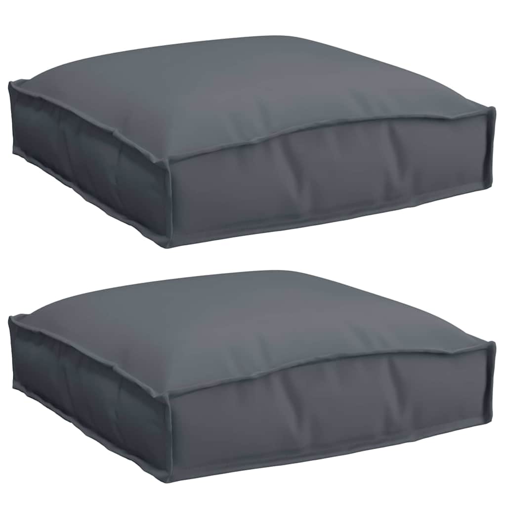 Cuscino 2 pz Tessuto Oxford Antracite 40 x 40 x 8 cm
