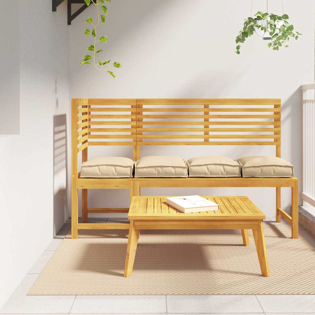 Cuscino 4 pz Tessuto Oxford Beige 40 x 40 x 8 cm