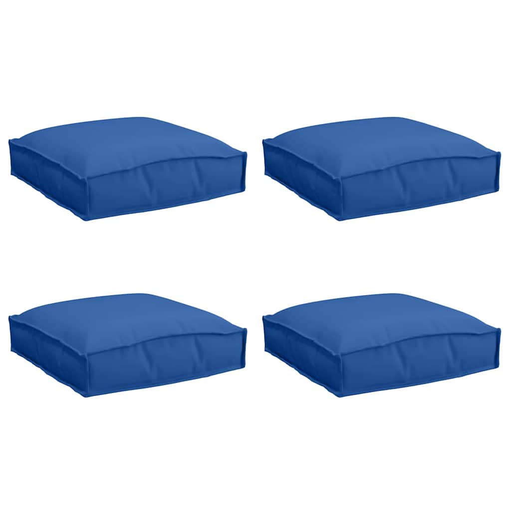 Cuscino 4 pz Tessuto Oxford Blu Reale 40 x 40 x 8 cm