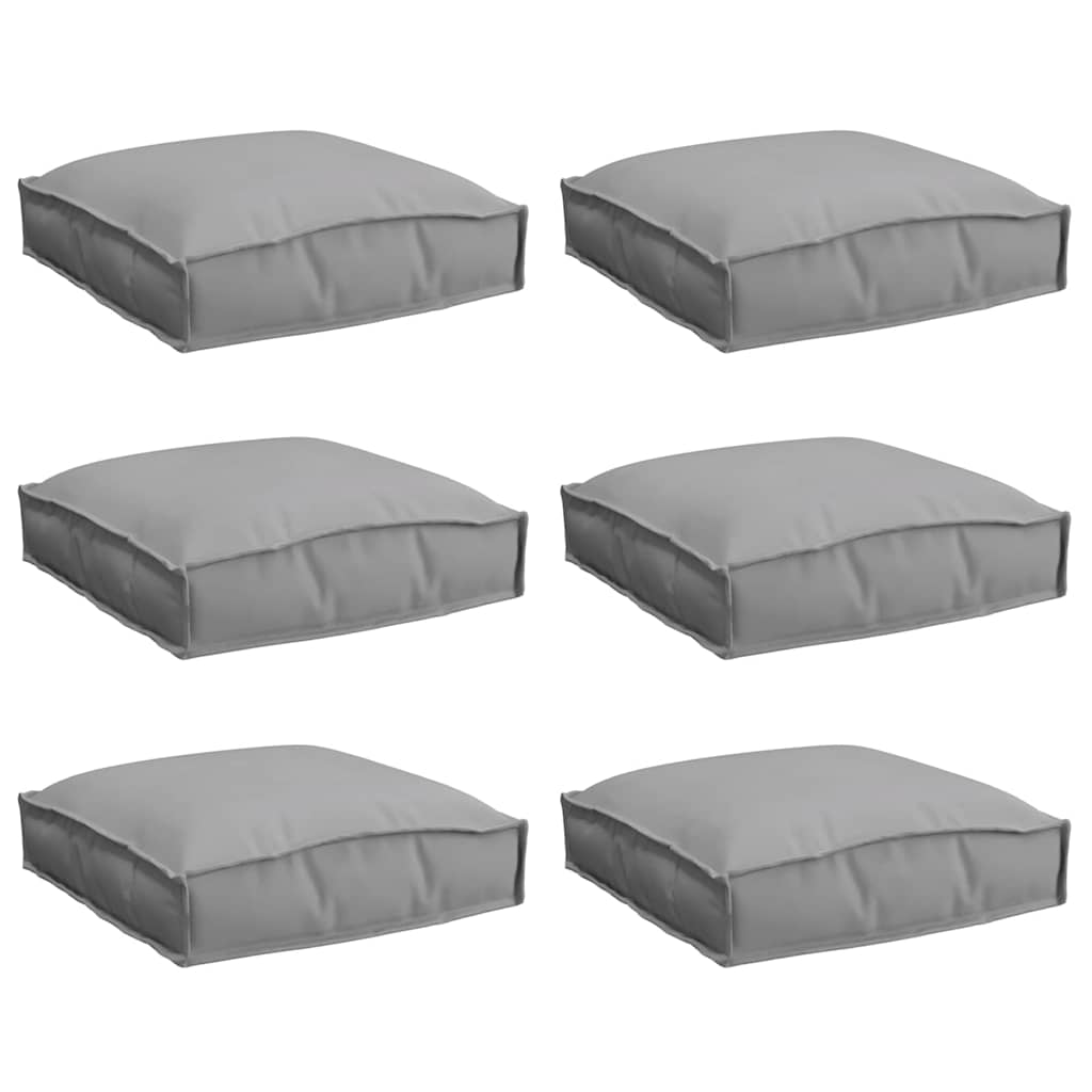 Cuscino 6 pz Tessuto Oxford Grigio 40 x 40 x 8 cm
