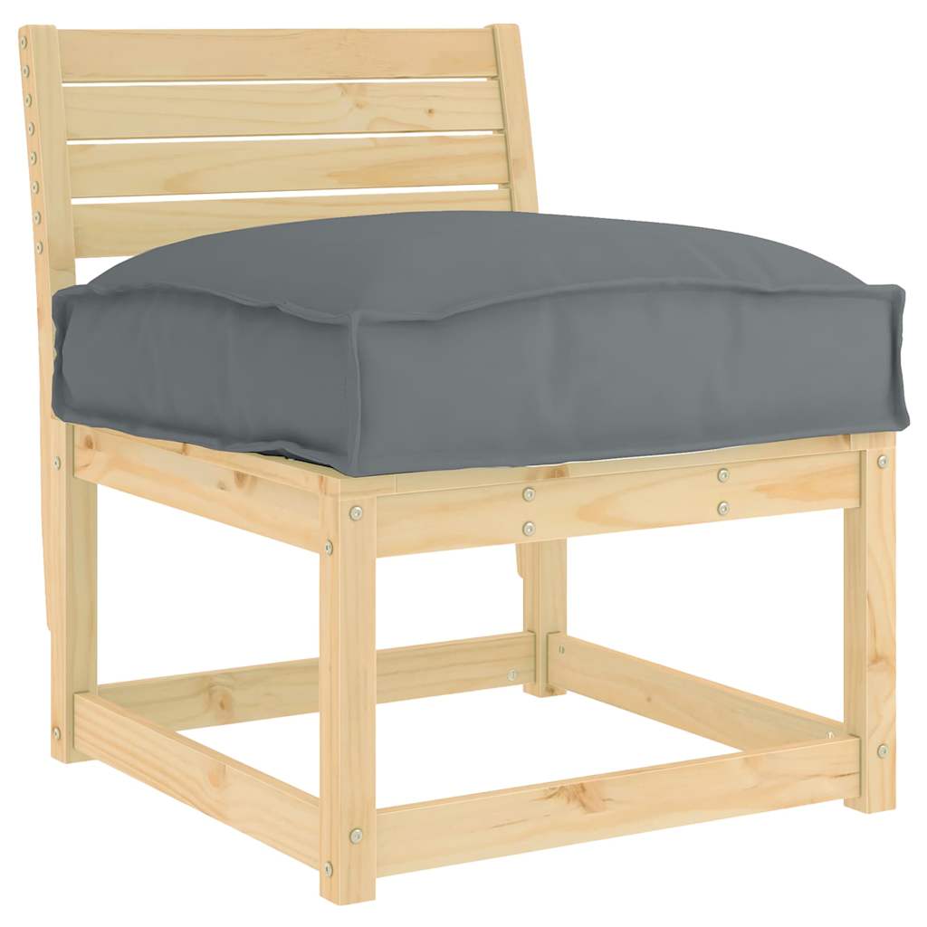 Cuscino Tessuto Oxford Antracite 60 x 40 x 8 cm