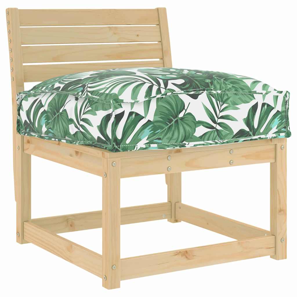 Cuscino Tessuto Oxford Motivo a Foglie 60 x 40 x 8 cm