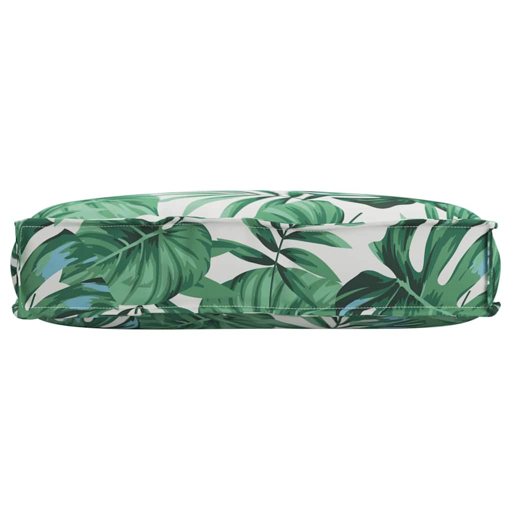 Cuscino Tessuto Oxford Motivo a Foglie 60 x 40 x 8 cm