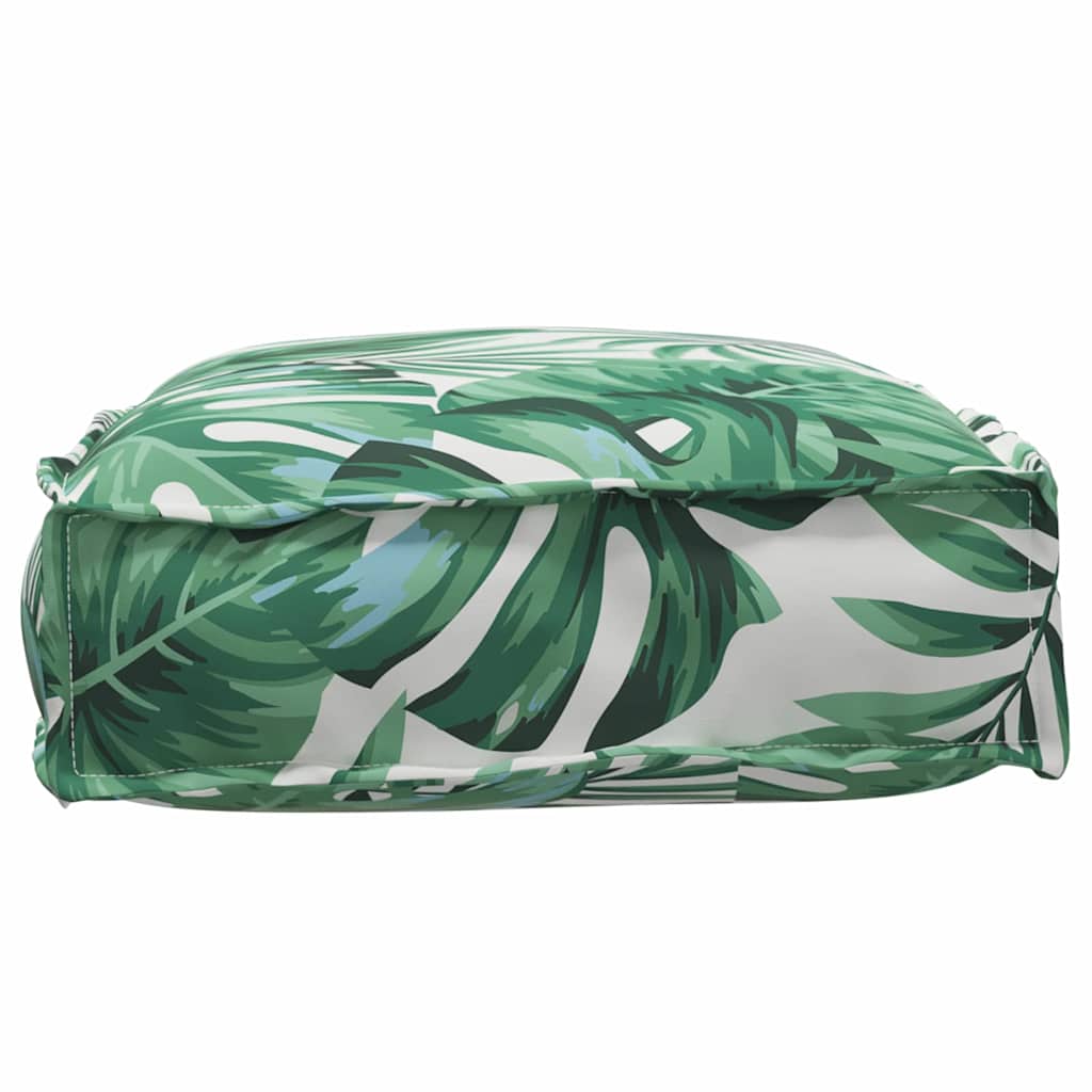 Cuscino Tessuto Oxford Motivo a Foglie 60 x 40 x 8 cm