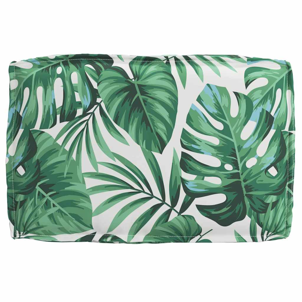 Cuscino Tessuto Oxford Motivo a Foglie 60 x 40 x 8 cm