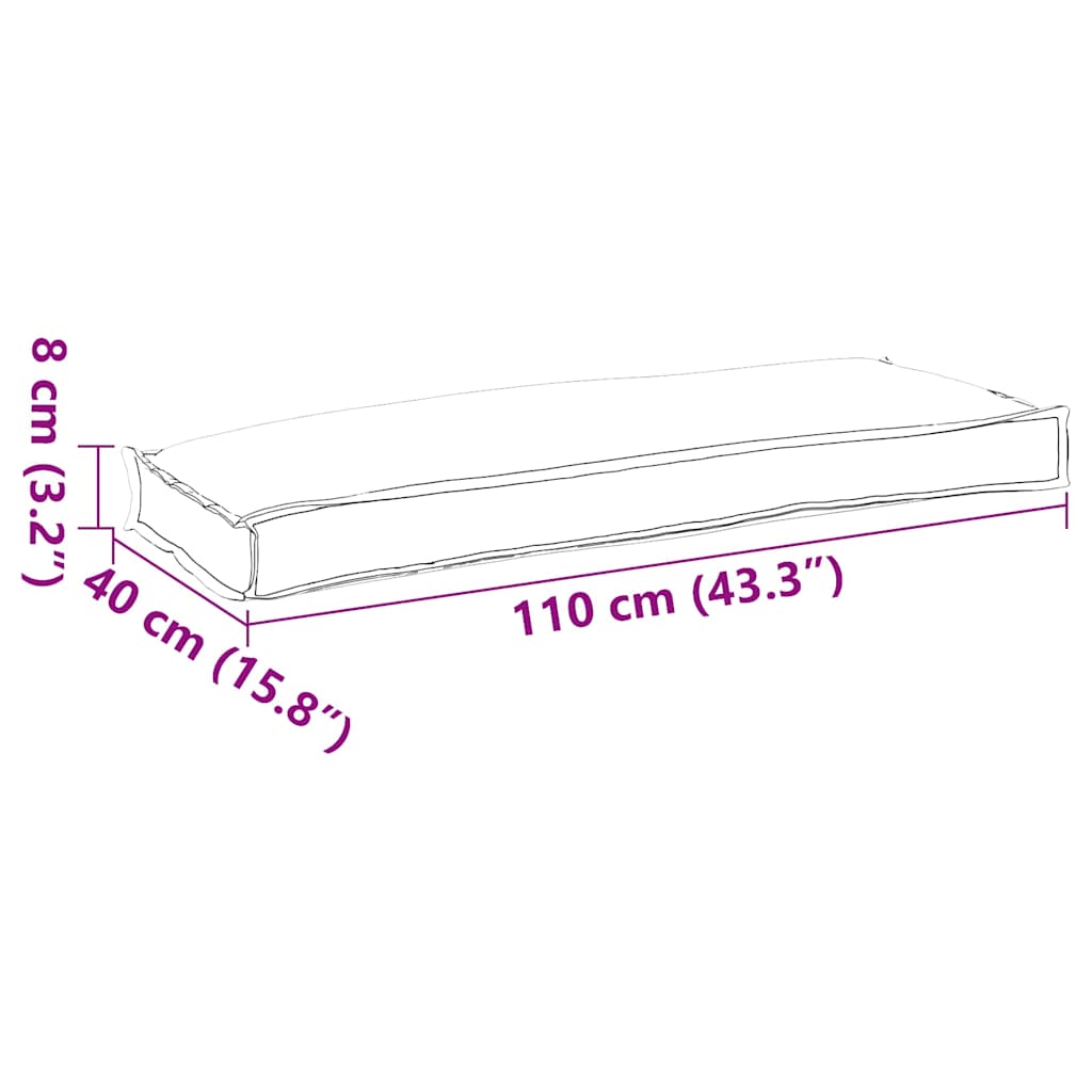 Cuscino Antracite 110 x 40 x 8 cm Tessuto Oxford
