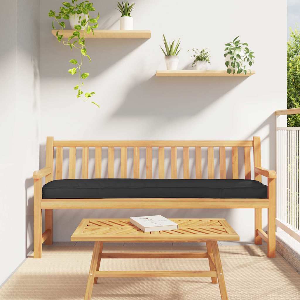 Cuscino per pallet Nero 200 x 40 x 8 cm Tessuto Oxford