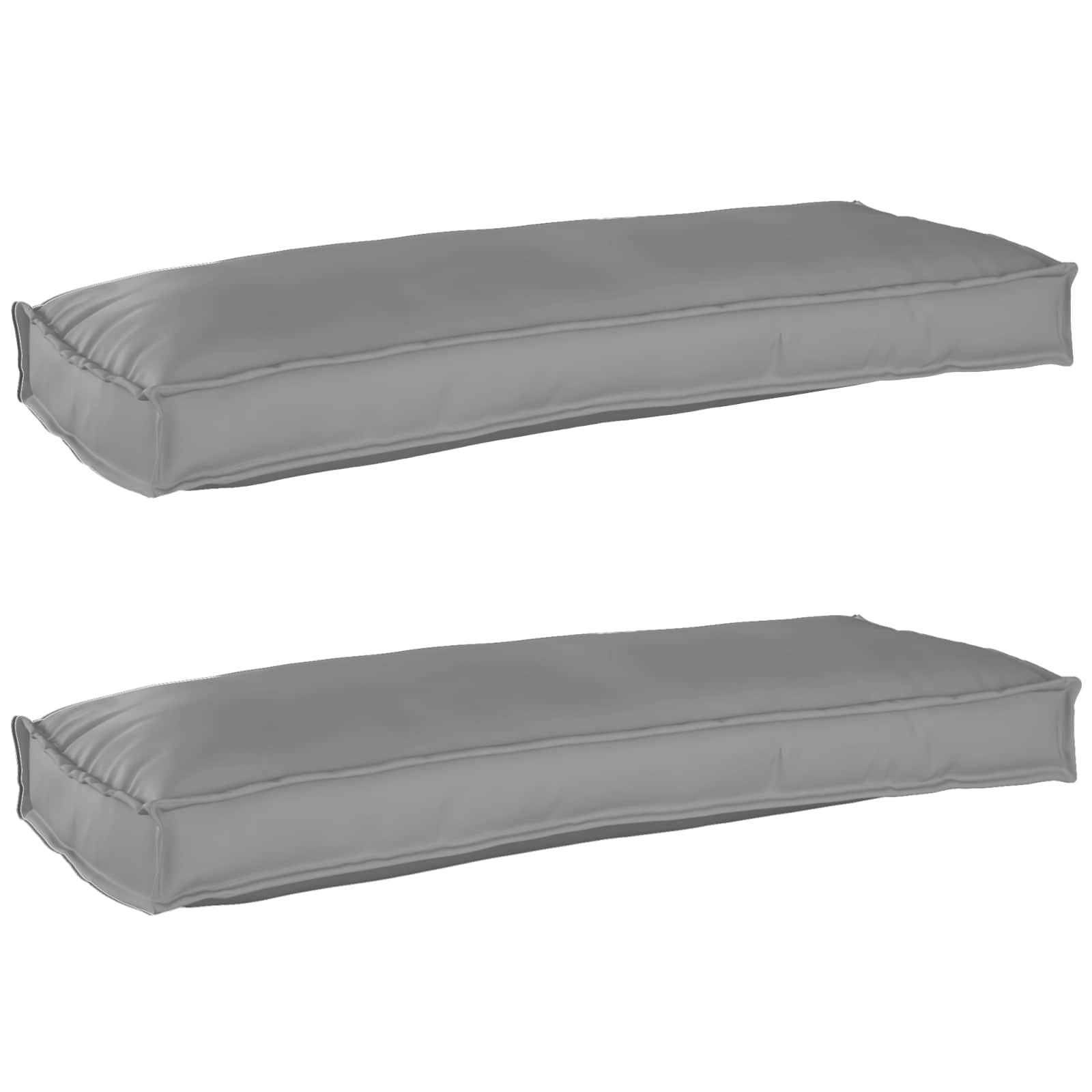Set di Cuscini per Pallet 2 pz Tessuto Oxford Grigio