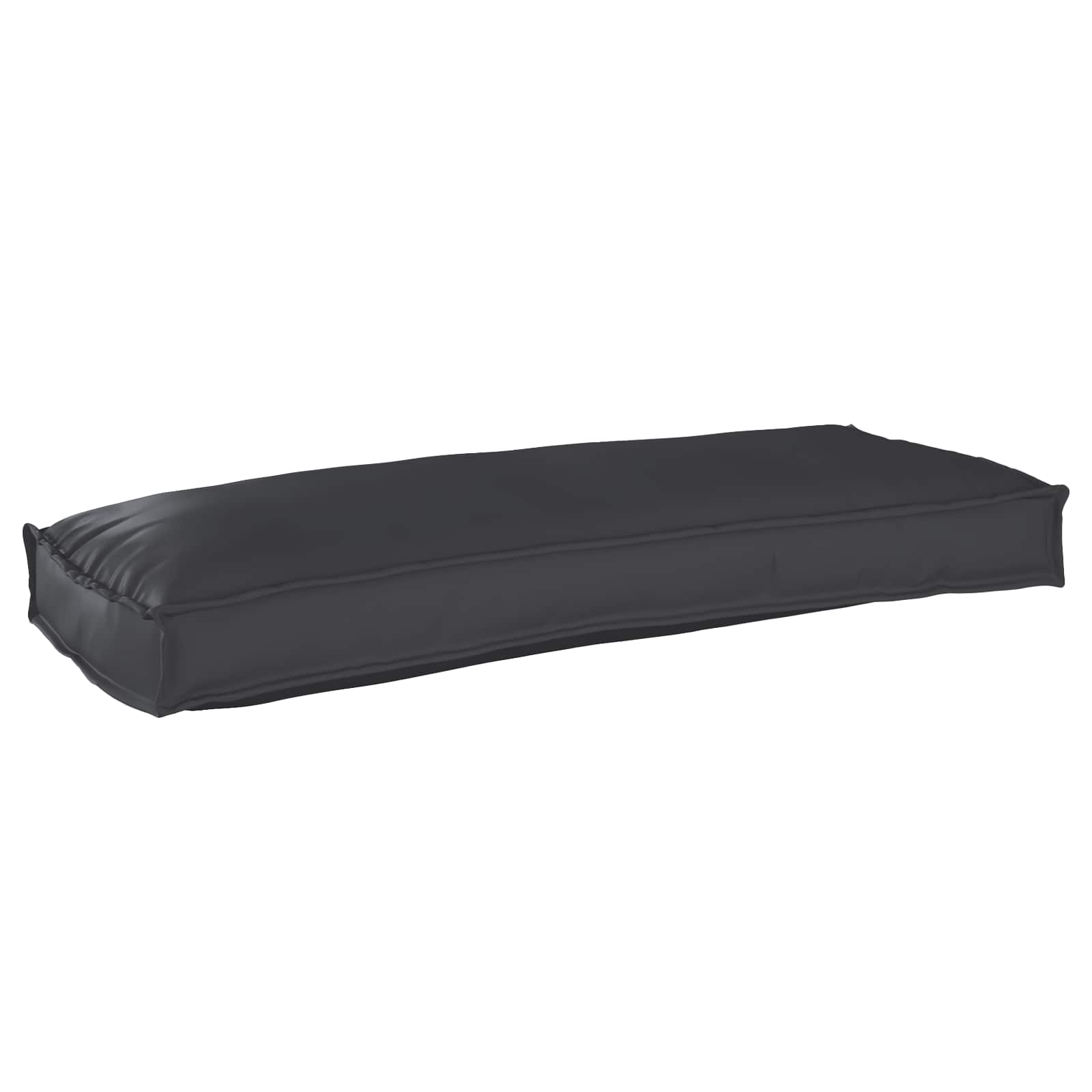 Set di Cuscini per Pallet 2 pz Tessuto Oxford Nero