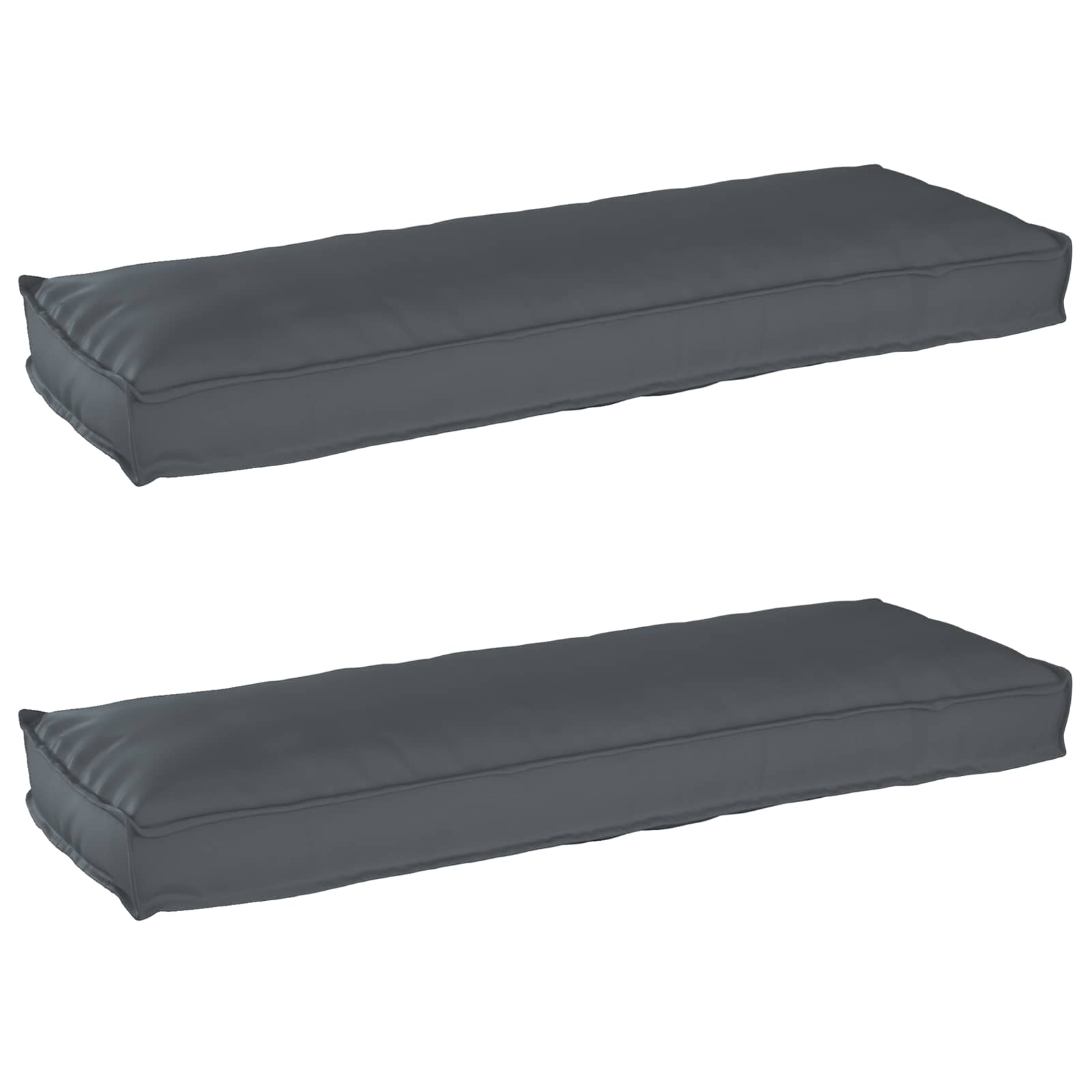 Set di Cuscini per Pallet 2 pz Tessuto Oxford Antracite