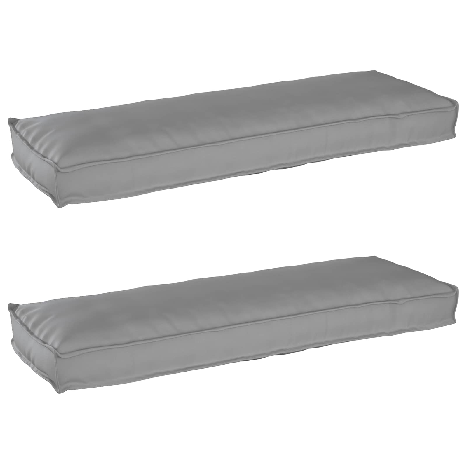 Set di Cuscini per Pallet 2 pz Tessuto Oxford Grigio