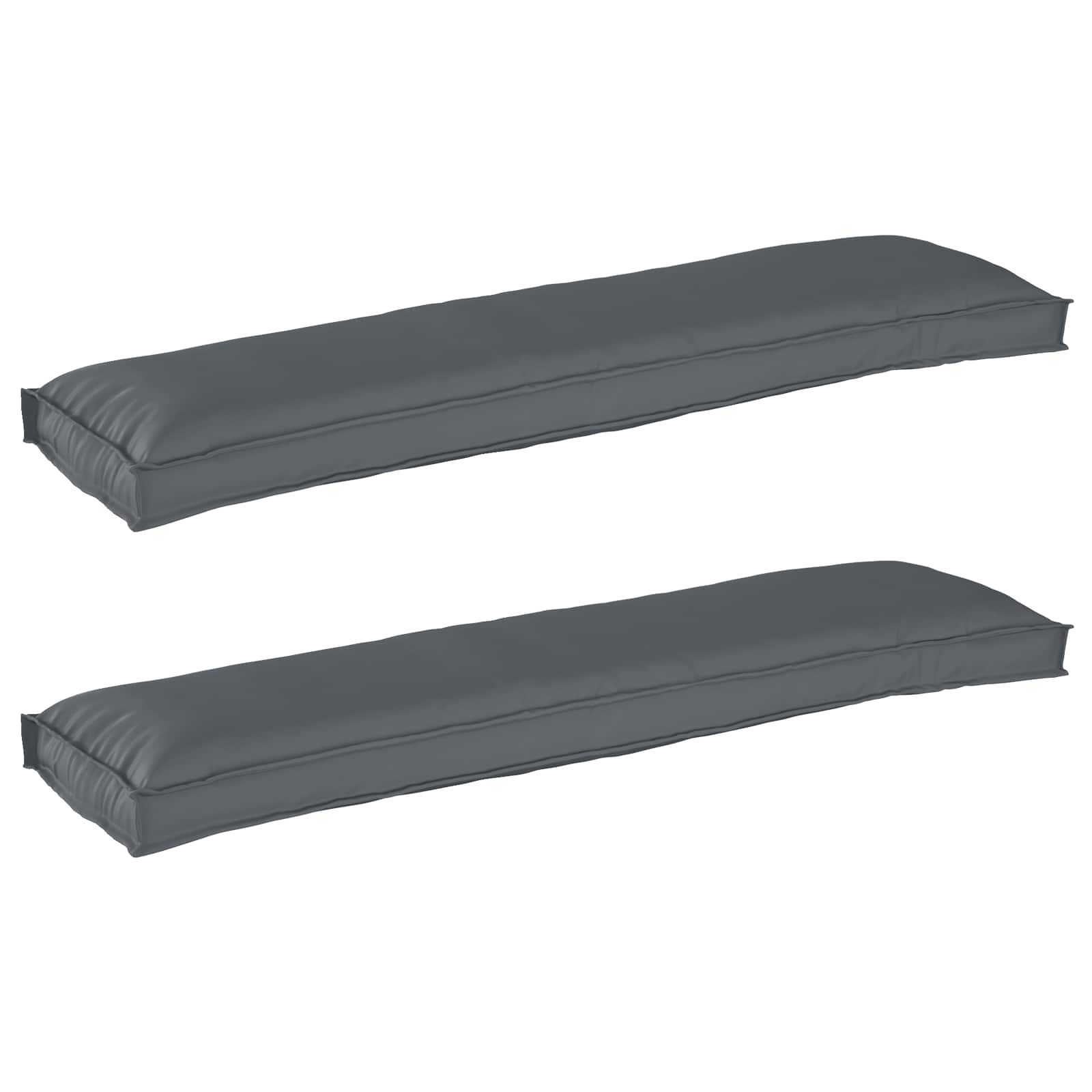Set di Cuscini per Pallet 2 pz Tessuto Oxford Antracite