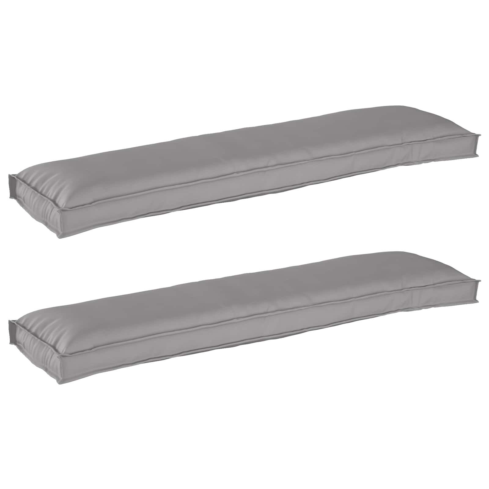 Set di Cuscini per Pallet 2 pz Tessuto Oxford Grigio