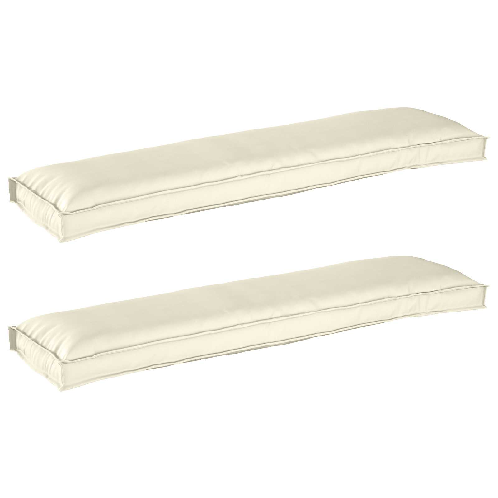 Set di Cuscini per Pallet 2 pz Tessuto Oxford Crema