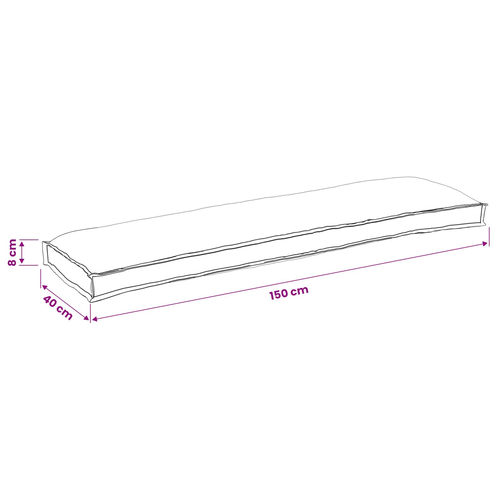 Set di Cuscini per Pallet 2 pz Tessuto Oxford Crema