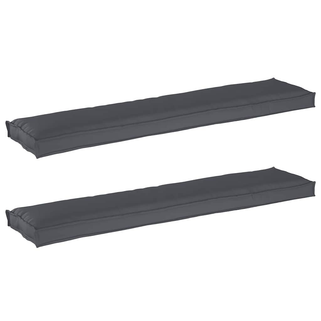 Set di Cuscini per Pallet 2 pz Tessuto Oxford Antracite