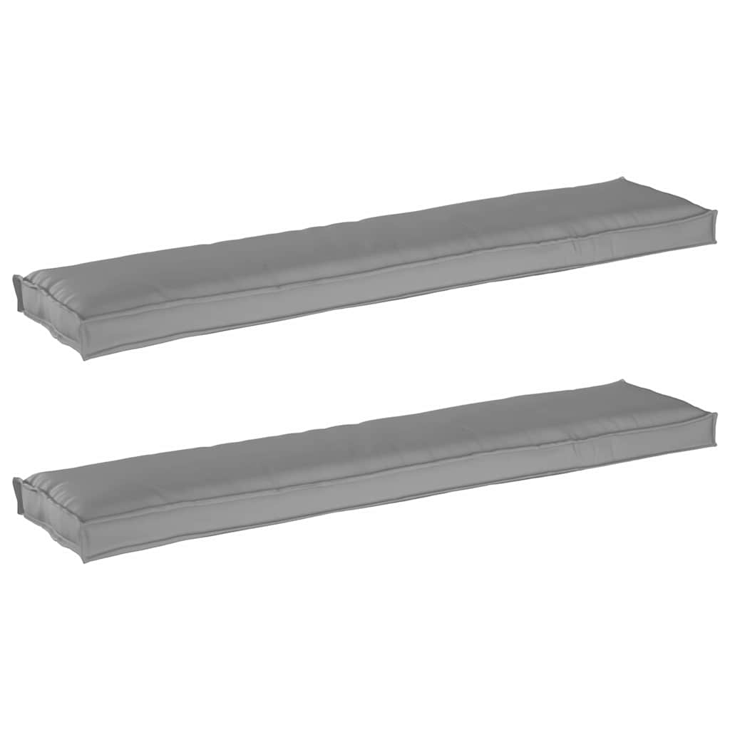 Set di Cuscini per Pallet 2 pz Tessuto Oxford Grigio