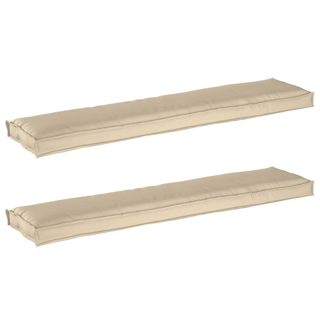Set di Cuscini per Pallet 2 pz Tessuto Oxford Beige