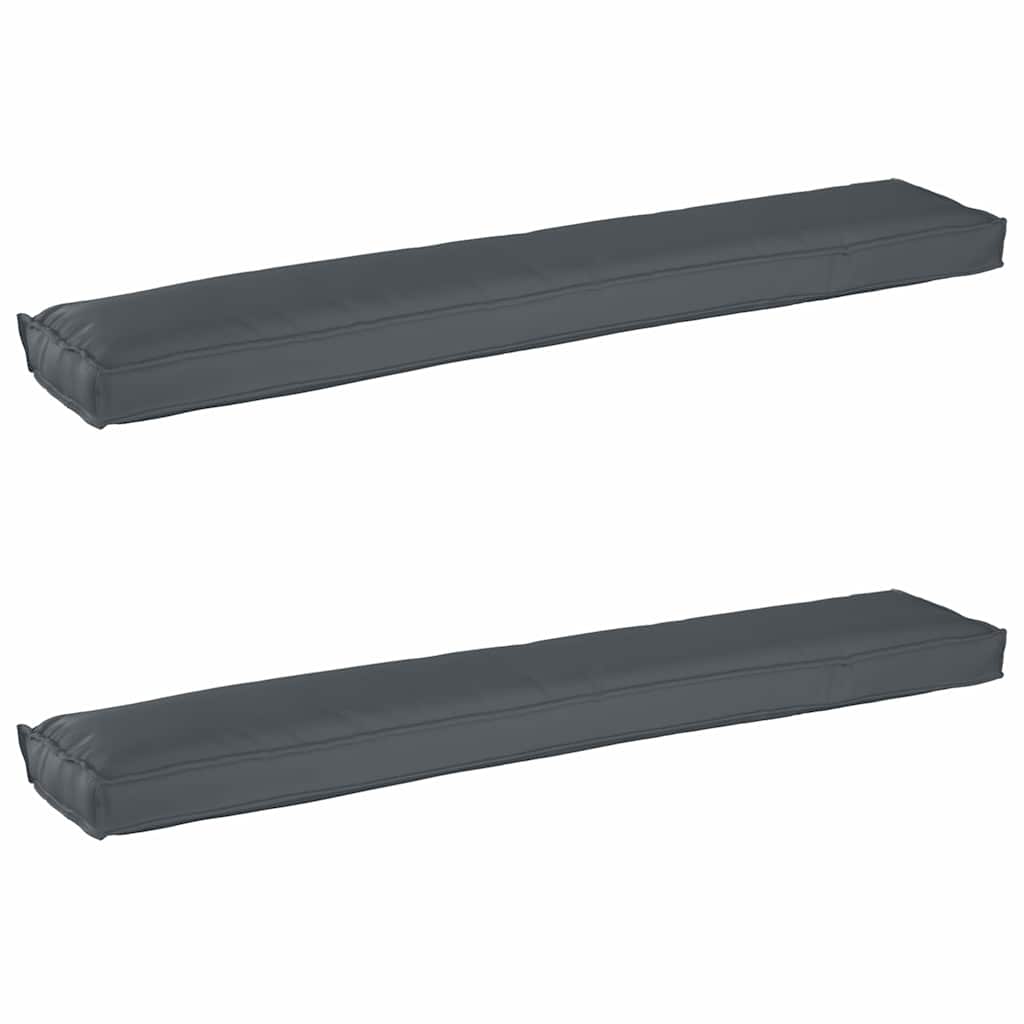 Set di Cuscini per Pallet 2 pz Tessuto Oxford Antracite