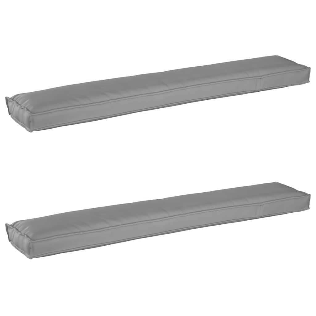 Set di Cuscini per Pallet 2 pz Tessuto Oxford Grigio