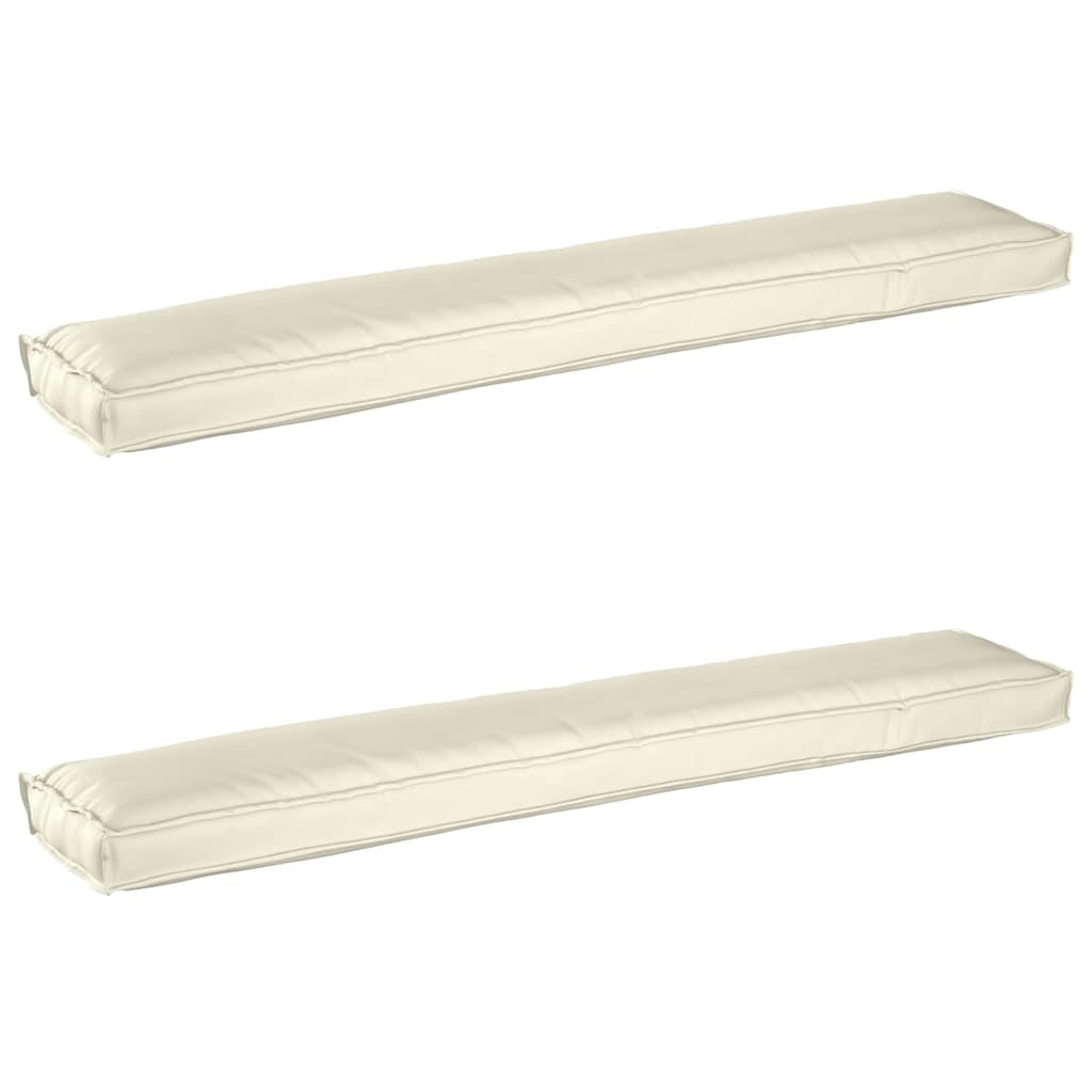 Set di Cuscini per Pallet 2 pz Tessuto Oxford Crema