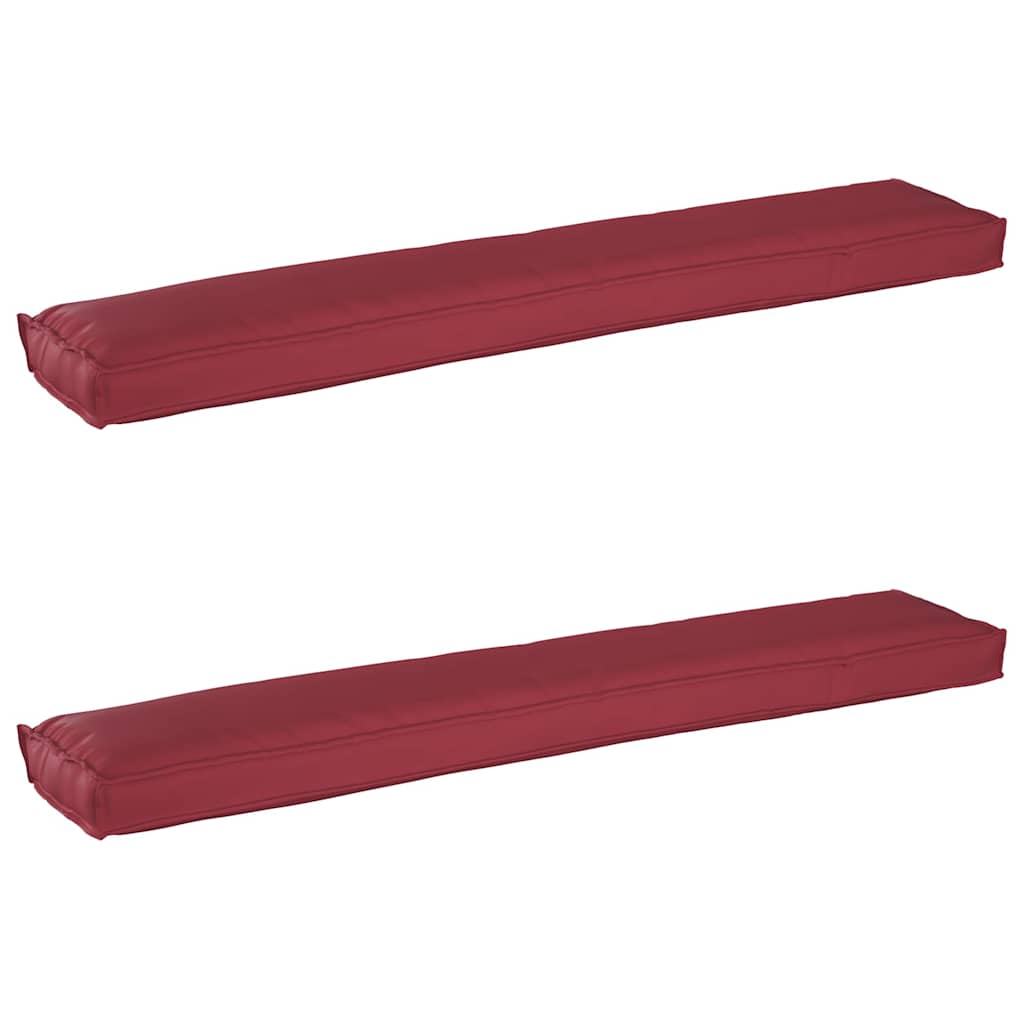 Set di Cuscini per Pallet 2 pz Tessuto Oxford Rosso Vino