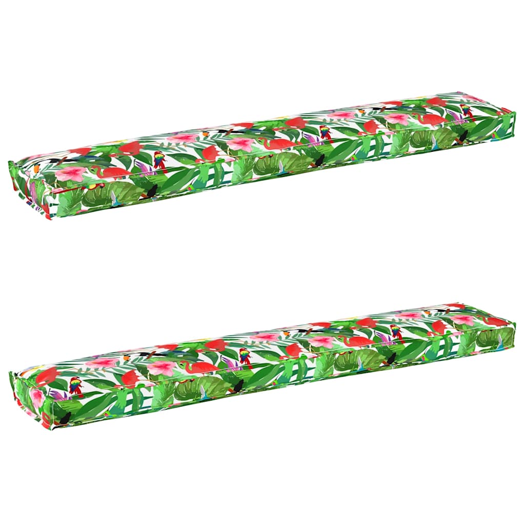 Set di Cuscini per Pallet 2 pz Tessuto Oxford Giungla Tropicale
