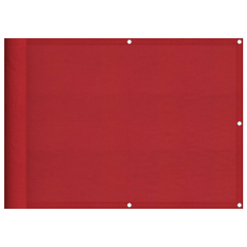 Paravento da Balcone Rosso 75x800 cm 100% Poliestere Oxford