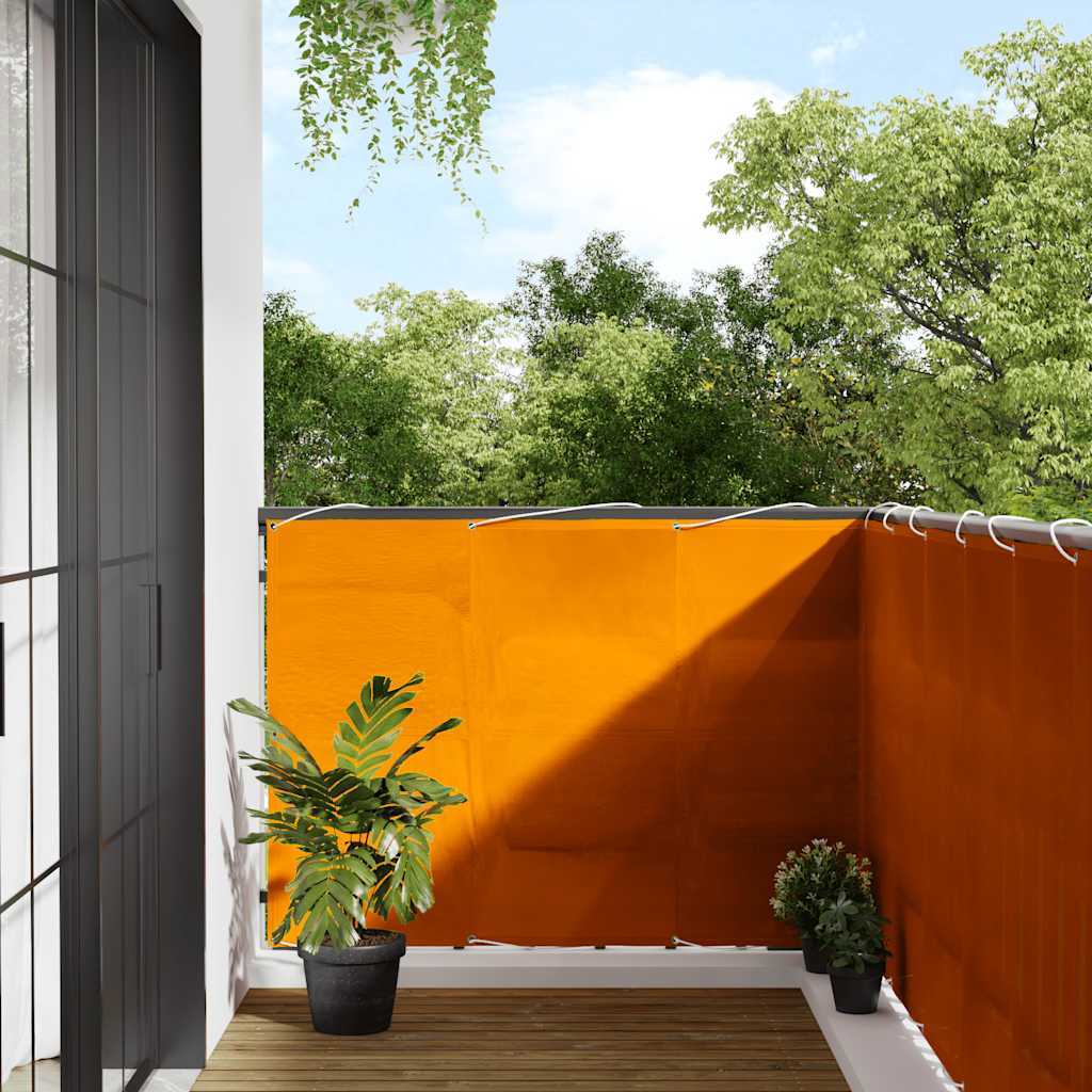 Paravento da Balcone Arancione 120x800cm 100% Poliestere Oxford