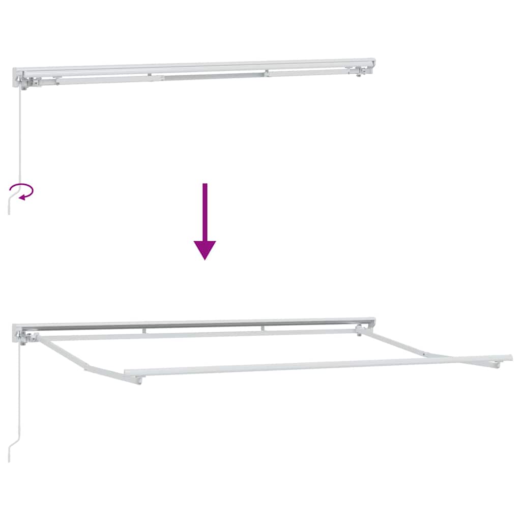 Struttura della tenda Regolabile Bianco 3,5 x 2 m Acciaio
