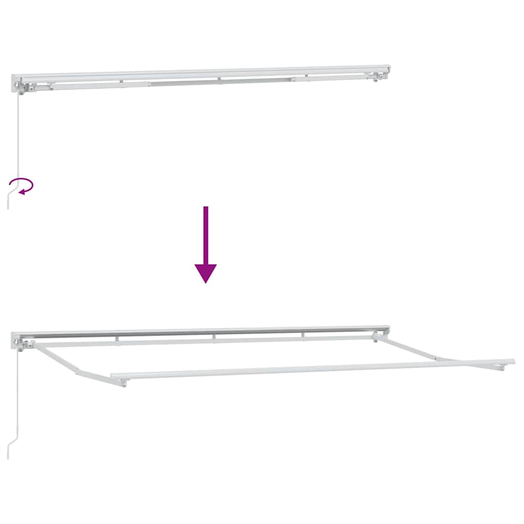 Struttura della tenda Regolabile Bianco 4 x 2 m Acciaio