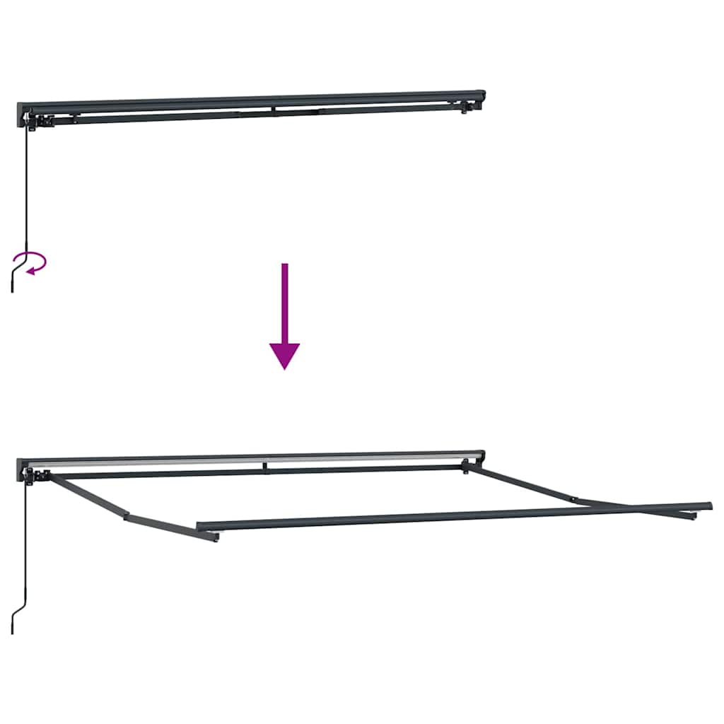 Struttura della tenda Regolabile Antracite 3,5 x 2,5 m Acciaio