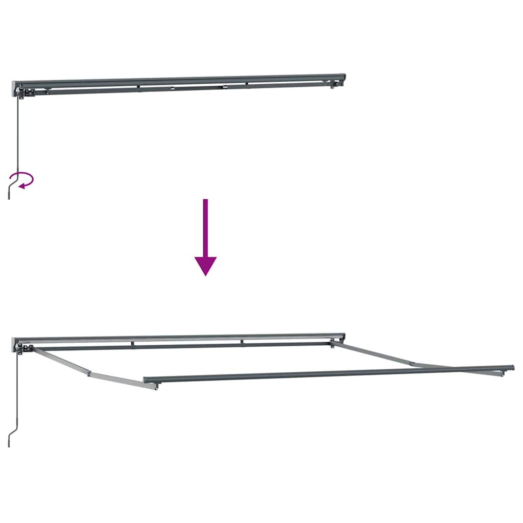 Struttura della tenda Regolabile Antracite 4 × 3 m Acciaio