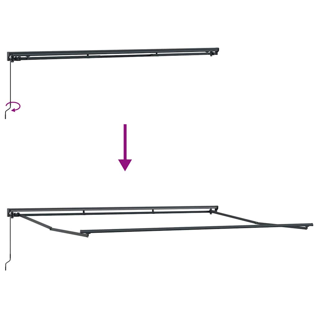 Struttura della tenda Regolabile Antracite 4,5 × 3 m Acciaio