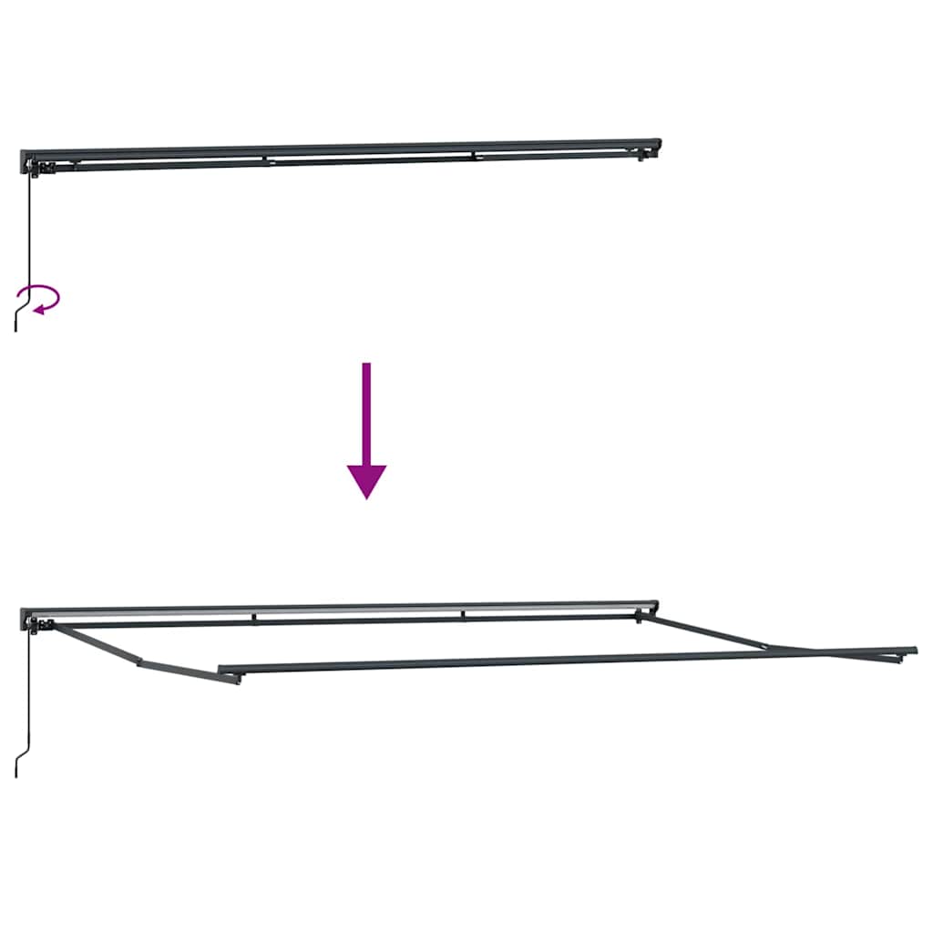 Struttura della tenda Regolabile Antracite 5 x 3 m Acciaio