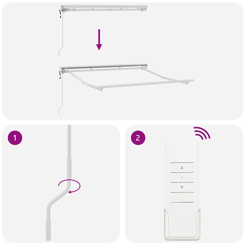 Struttura della tenda Regolabile Bianco 2,5 x 2 m Acciaio