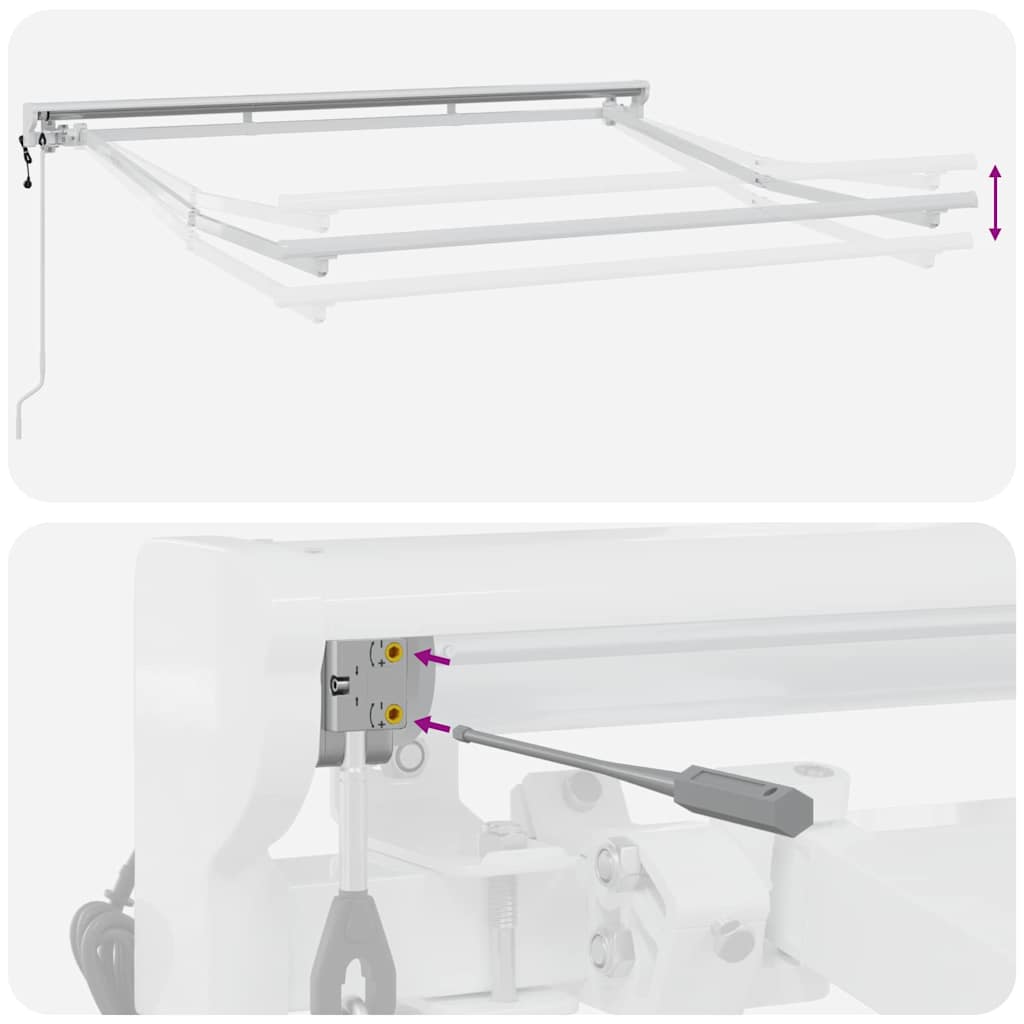 Struttura della tenda Regolabile Bianco 2,5 x 2 m Acciaio