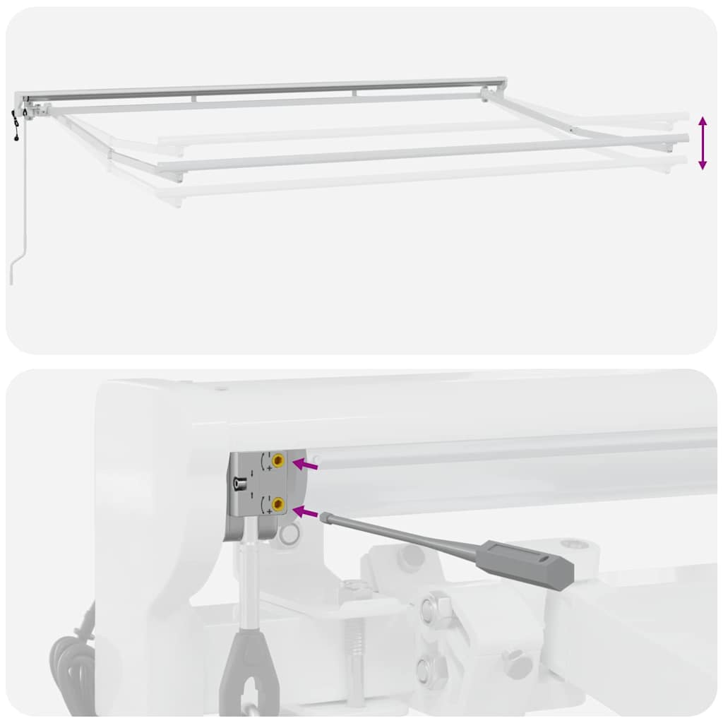 Struttura della tenda Regolabile Bianco 3,5 x 2 m Acciaio