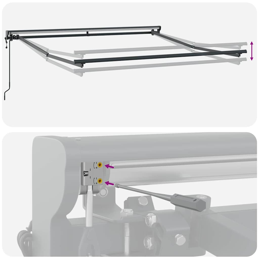 Struttura della tenda Regolabile Antracite 3,5 x 2,5 m Acciaio