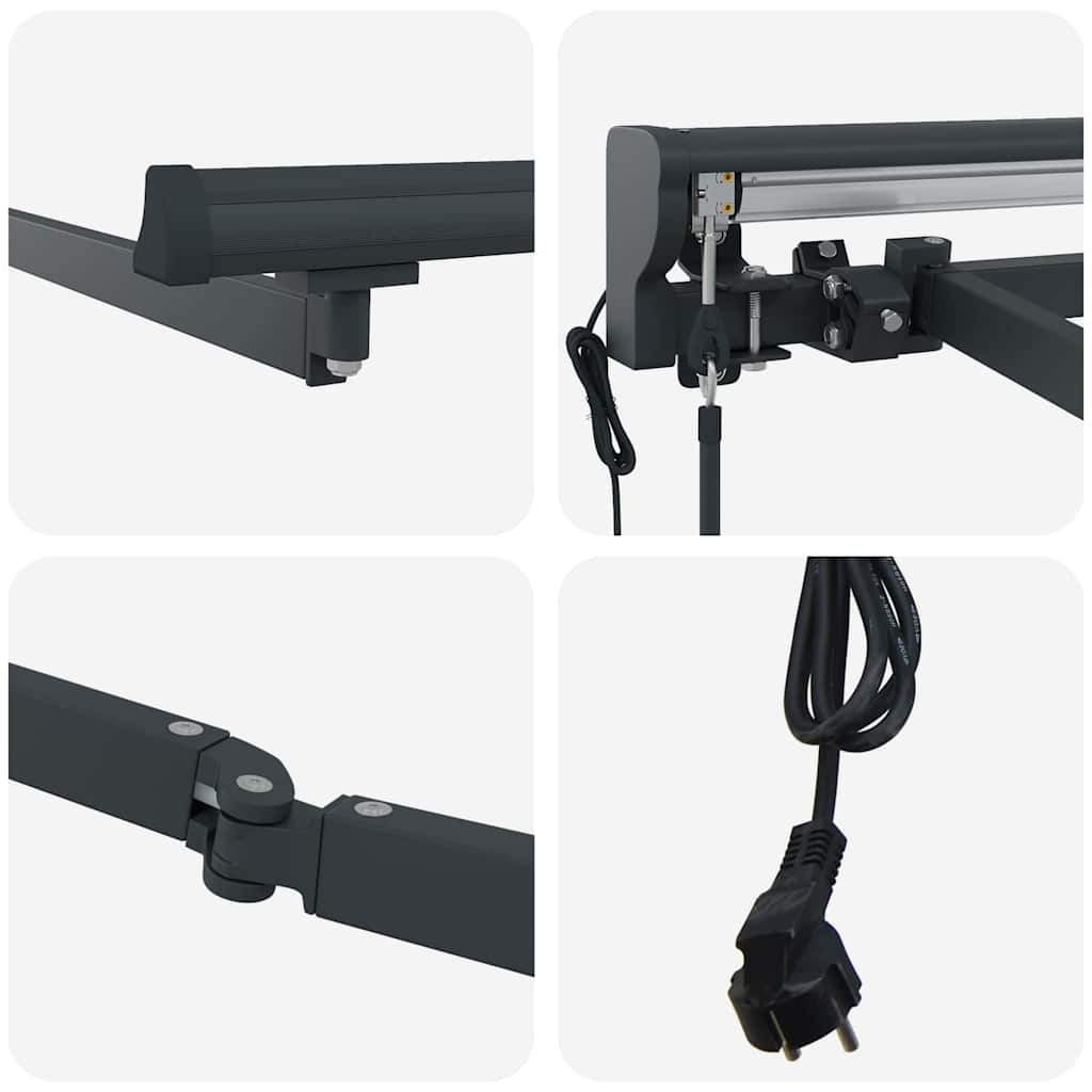 Struttura della tenda Regolabile Antracite 4,5 × 3 m Acciaio