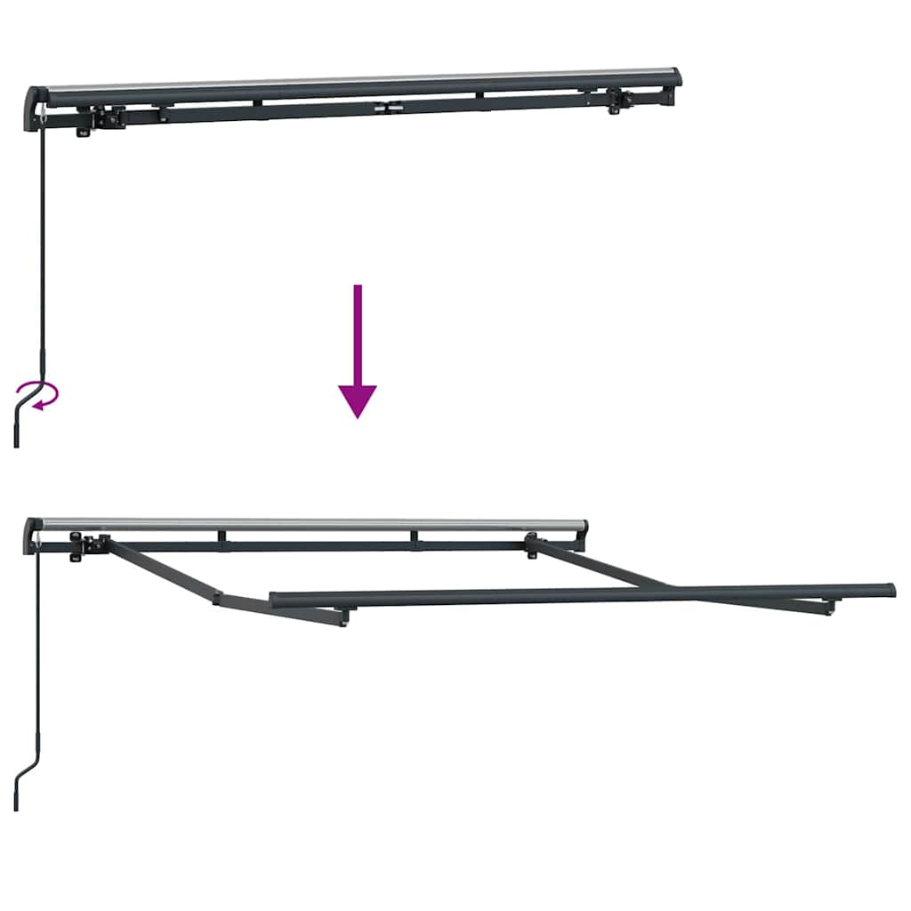 Struttura della tenda Antracite 2,5 x 2 m Metallo