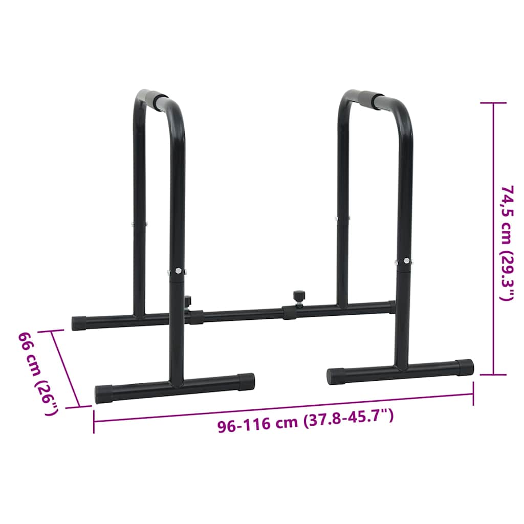 Barra Dip Nero 116 x 66 x 74,5 cm Acciaio verniciato a polvere
