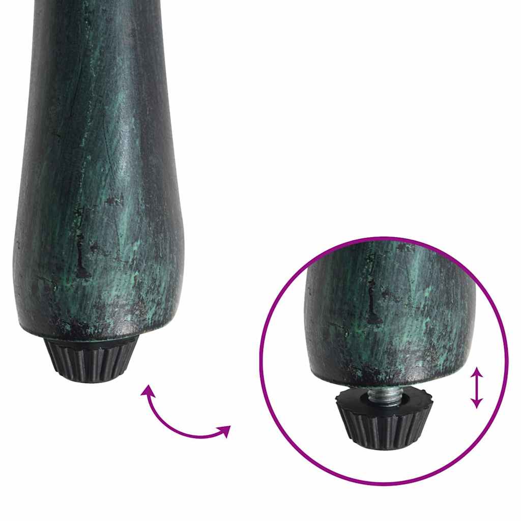 Sedia da Giardino 4 pz Verde Alluminio