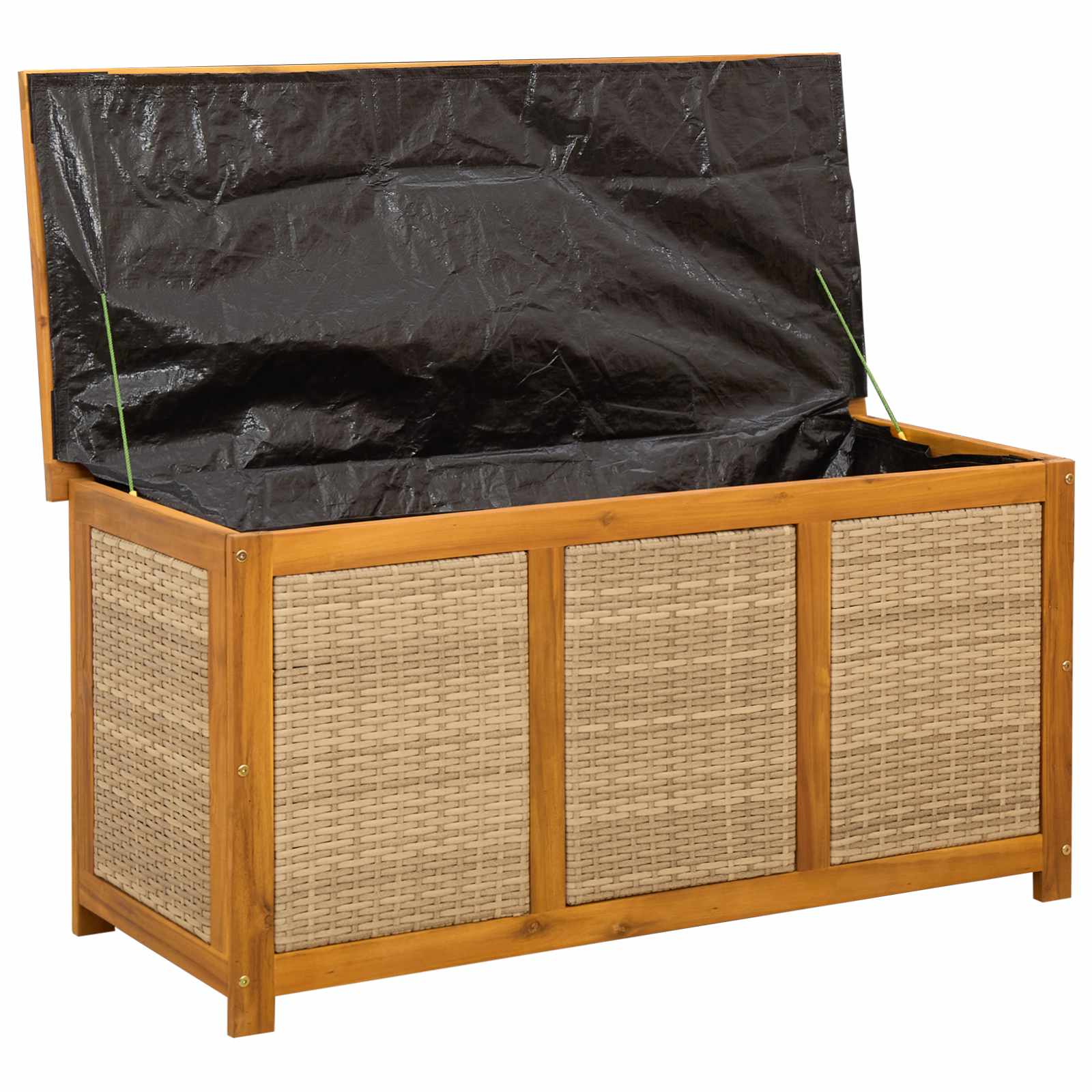 Scatola di Stoccaggio per Giardino 185 L 113 x 50 x 56 cm Beige