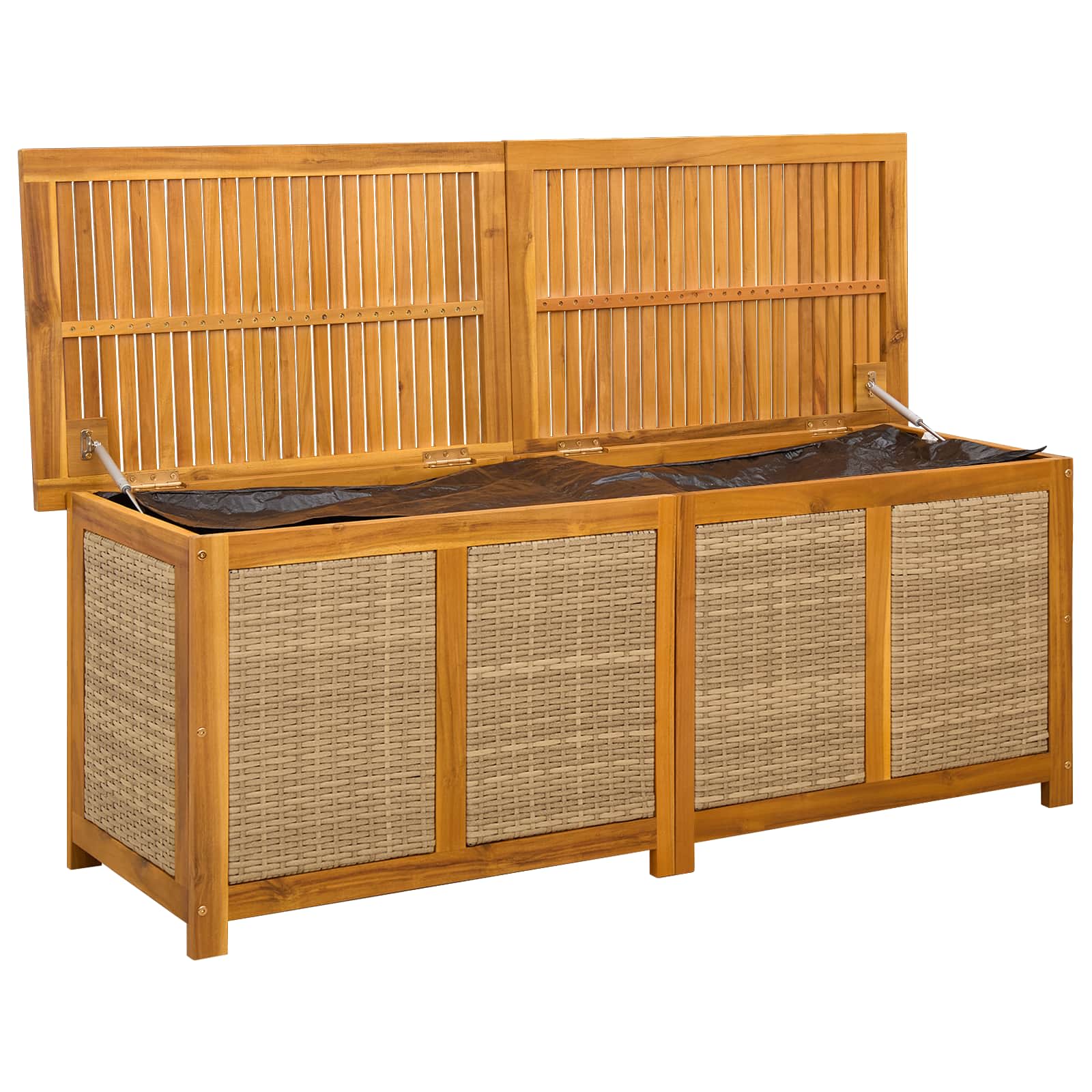 Scatola di Stoccaggio per Giardino 185 L 150 x 50 x 56 cm Beige