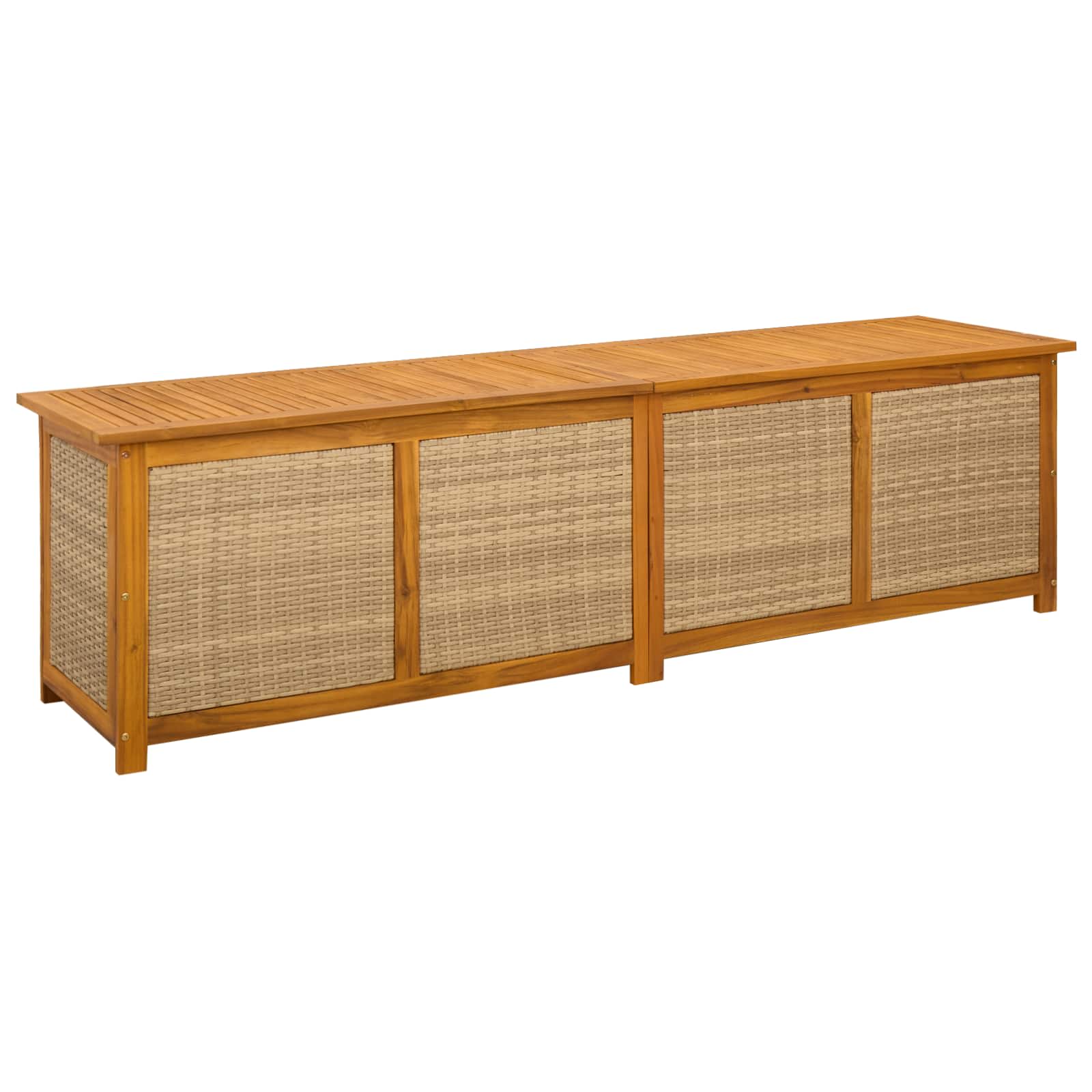 Scatola di Stoccaggio per Giardino 185 L 200 x 50 x 56 cm Beige